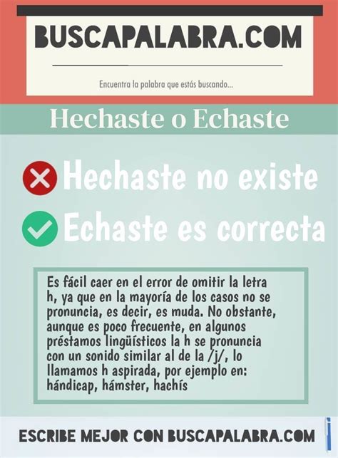 Cómo se escribe hechaste o echaste